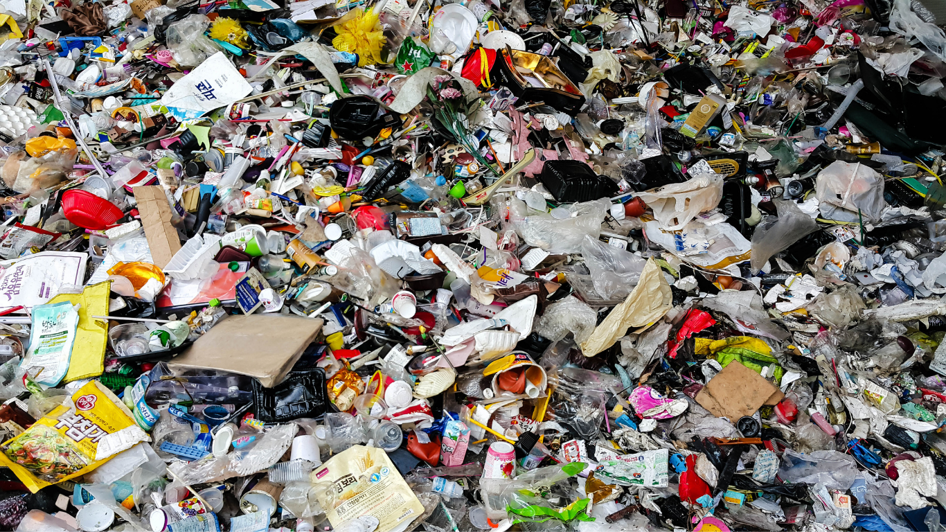 Waste in a dump