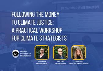Following the Money to Climate Justice: A Practical Workshop for Climate Strategists