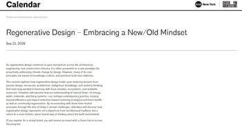 Regenerative Design – Embracing a New/Old Mindset
