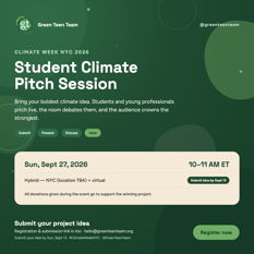 Climate Pitch Session, GTT x Climate Week NYC 2026