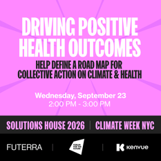 Driving Positive Health Outcomes: Help Define a Road Map for Collective Action on Climate & Health