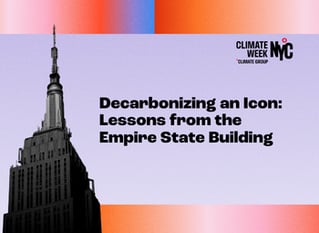 Decarbonizing an Icon: Lessons from the Empire State Building