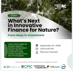 What's Next in Innovative Finance for Nature?