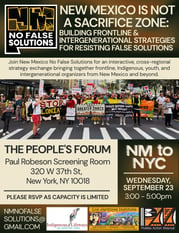 New Mexico is Not a Sacrifice Zone: Building Frontline & Intergenerational Strategies for Resisting False Solutions