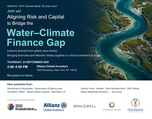 Aligning Risk and Capital to Bridge the Water-Climate Finance Gap / Lessons from Global Case Studies