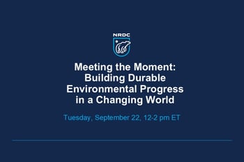 Meeting the Moment – Building Durable Environmental Progress in a Changing World