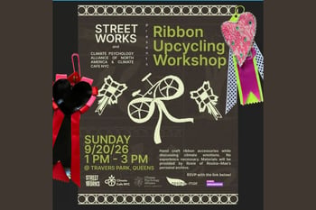 Climate Cafe + Ribbon Upcycling Workshop At Street Works Earth Festival