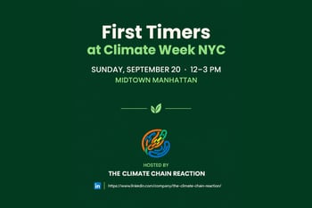 First Timers at Climate Week NYC