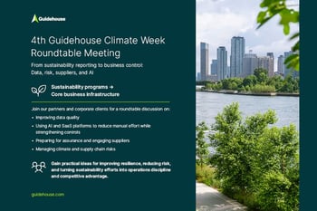 Guidehouse Roundtable - From sustainability reporting to business control: data, risk, suppliers and AI