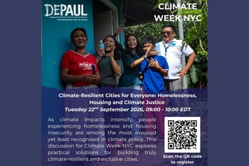 Climate-Resilient Cities for Everyone: Homelessness, Housing and Climate Justice