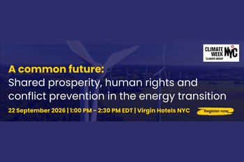 A common future: shared prosperity, human rights and conflict prevention in the energy transition