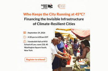 Who Keeps the City Running at 45°C? Financing the Invisible Infrastructure of Climate-Resilient Cities.