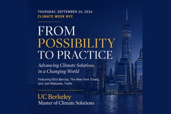 From Possibility to Practice Advancing Climate Solutions in a Changing World. Featuring Eliza Barclay, NY Times & Joel Makower, Trellis