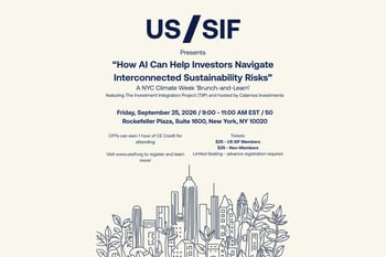 US SIF 'Brunch-and-Learn': How AI Can Help Investors Navigate Interconnected Sustainability Risks