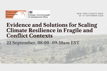 Evidence and Solutions for Scaling Climate Resilience in Fragile and Conflict Contexts