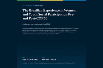 The Brazilian Experience in Women and Youth Social Participation Pre- and Post-COP30: Challenges and Perspectives for COP31