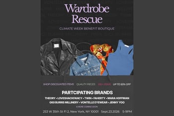 Wardrobe Rescue: NYC Climate Week Benefit Boutique