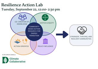 Resilience Action Lab: Building an Integrated Just Transition for Our Communities