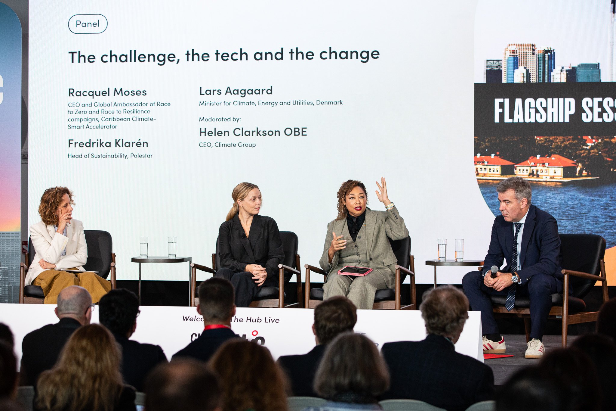 Image of panellists from business at The Hub Live's Flagship Three session