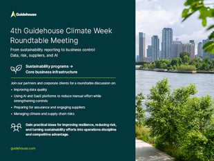 4th Guidehouse Climate Week Roundtable Meeting