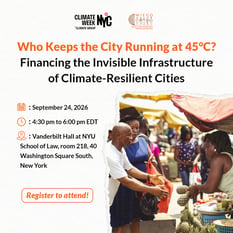 Who Keeps the City Running at 45°C? Financing the Invisible Infrastructure of Climate-Resilient Cities.