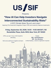 US SIF 'Brunch-and-Learn': How AI Can Help Investors Navigate Interconnected Sustainability Risks