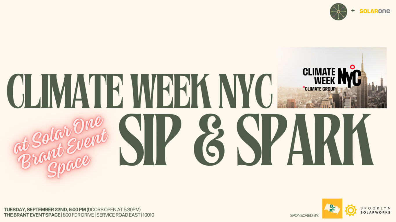 Climate Week NYC Sip and Spark graphic