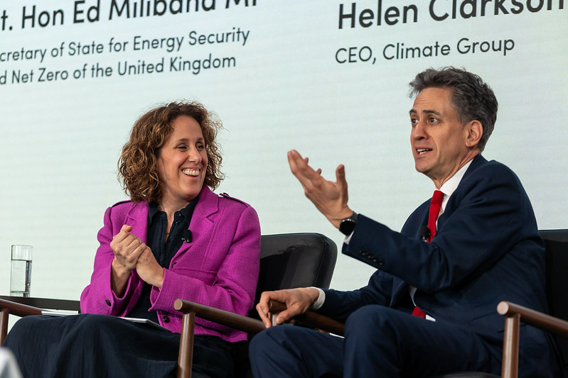 Helen Clarkson, CEO, Climate Group and Hon Ed Miliband