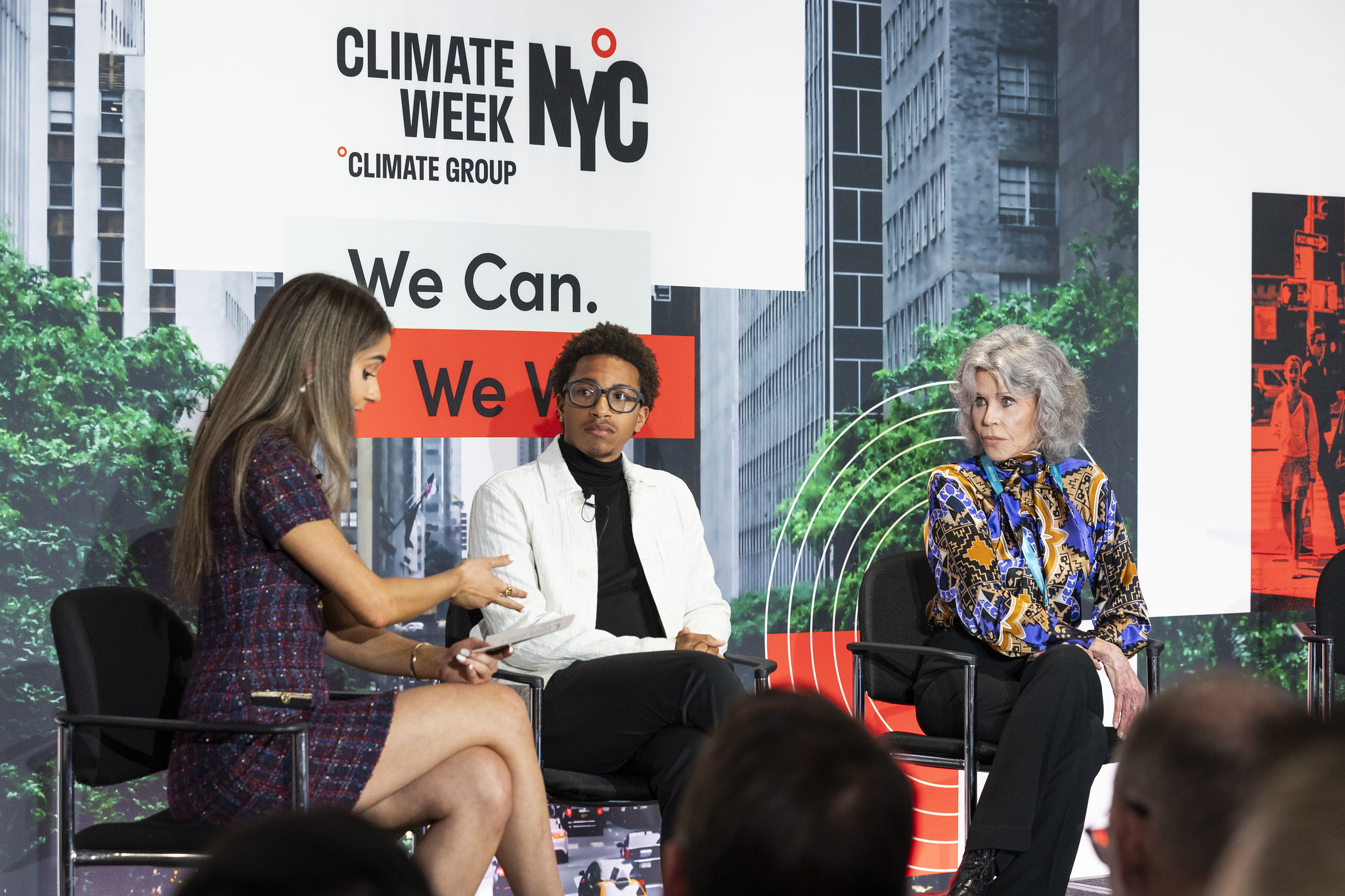 In Conversation with Jane Fonda and Jerome Foster II, Moderator: Sophia Kianni