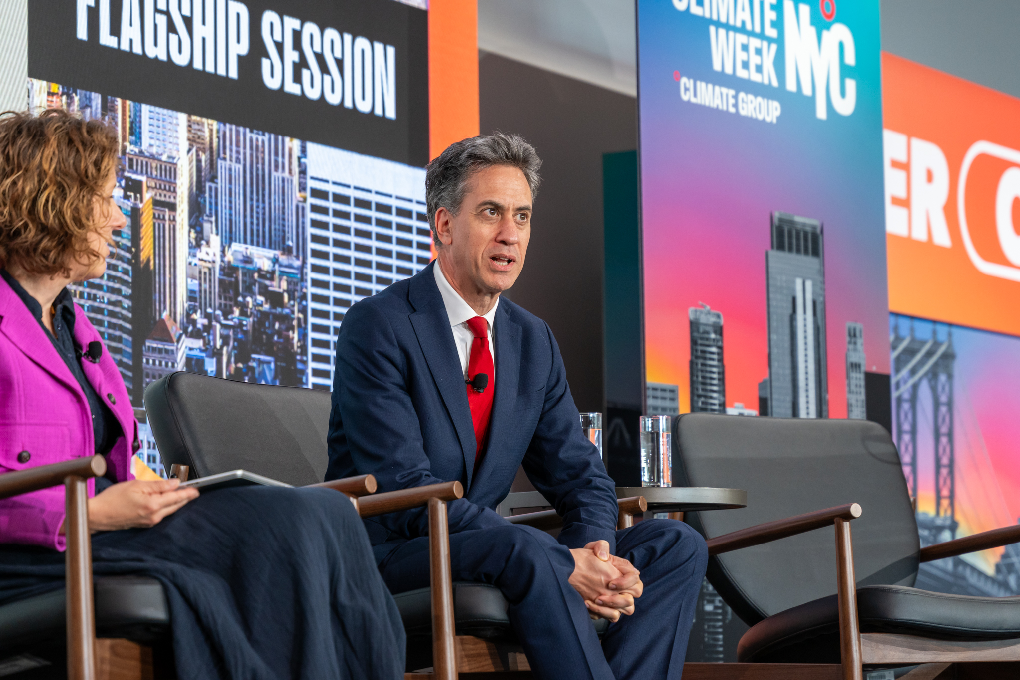 Ed Miliband, the UK’s Secretary of State for Energy and Climate Change on stage