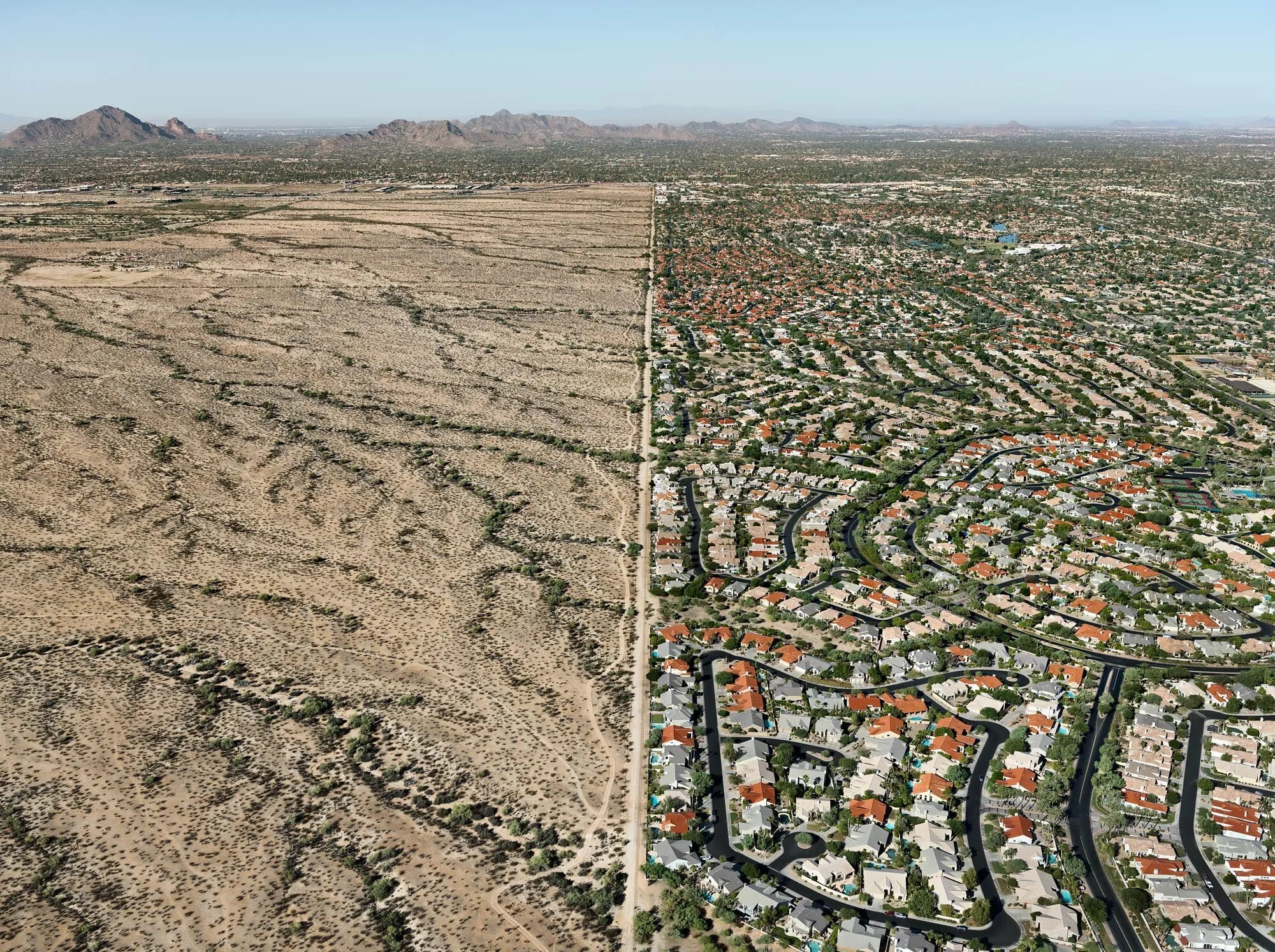 Photography showing the impact of urbanization