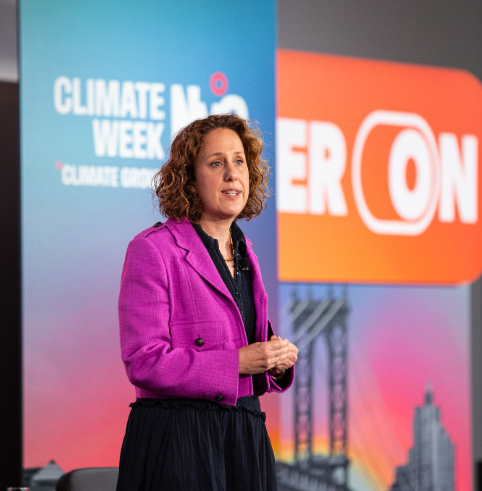 Helen Clarkson giving an opening speech