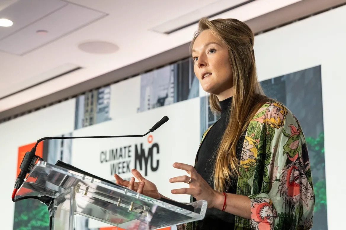 Jen Carson speaking at Climate Week NYC 2023