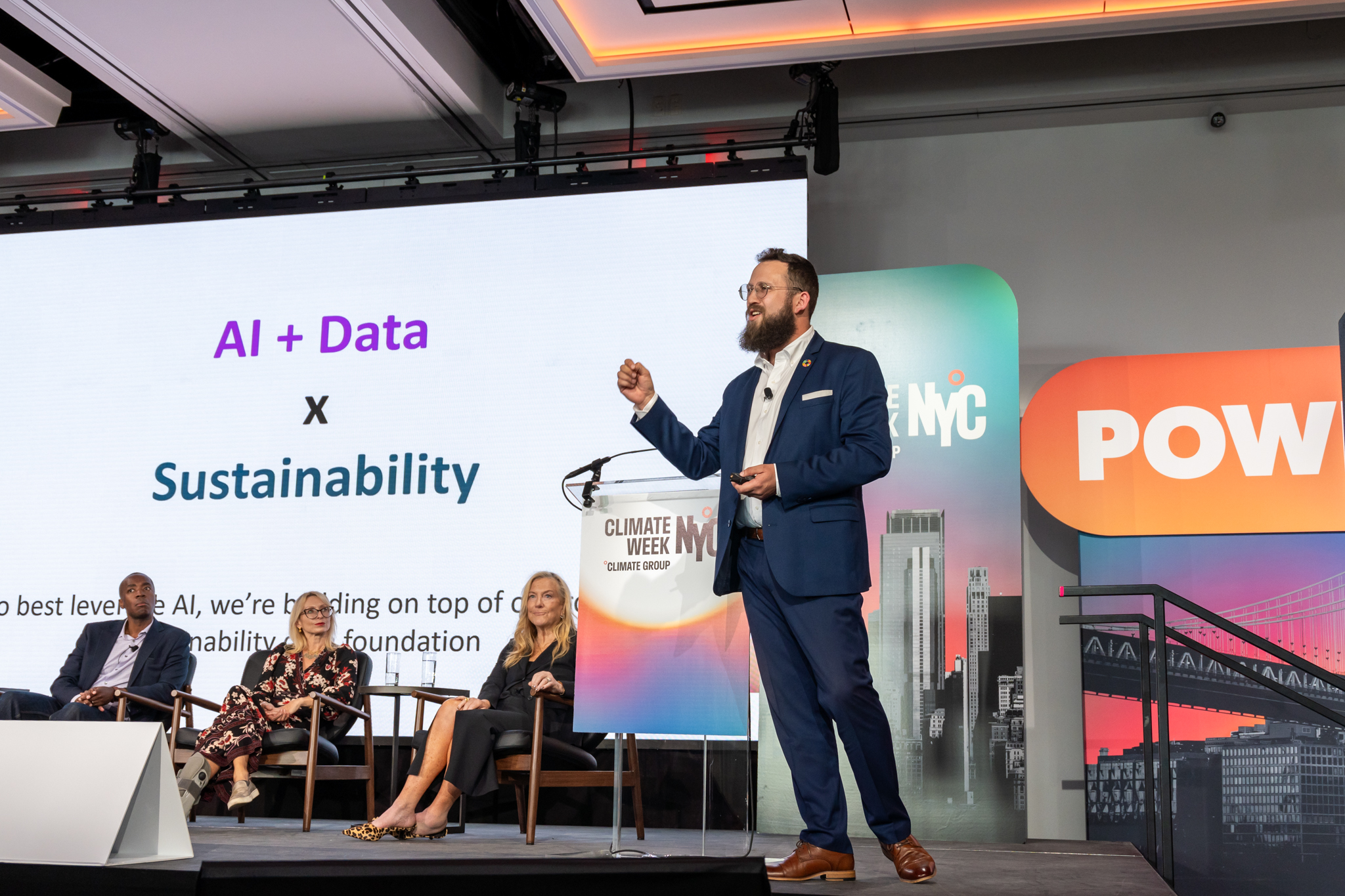 Nico de Golia, Director of Sustainability & Innovation, Microsoft on Stage at The Hub Live Day 1