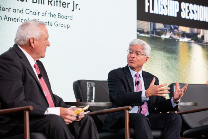 Pedro J. Pizzaro, CEO, Edison International on stage at The Hub Live