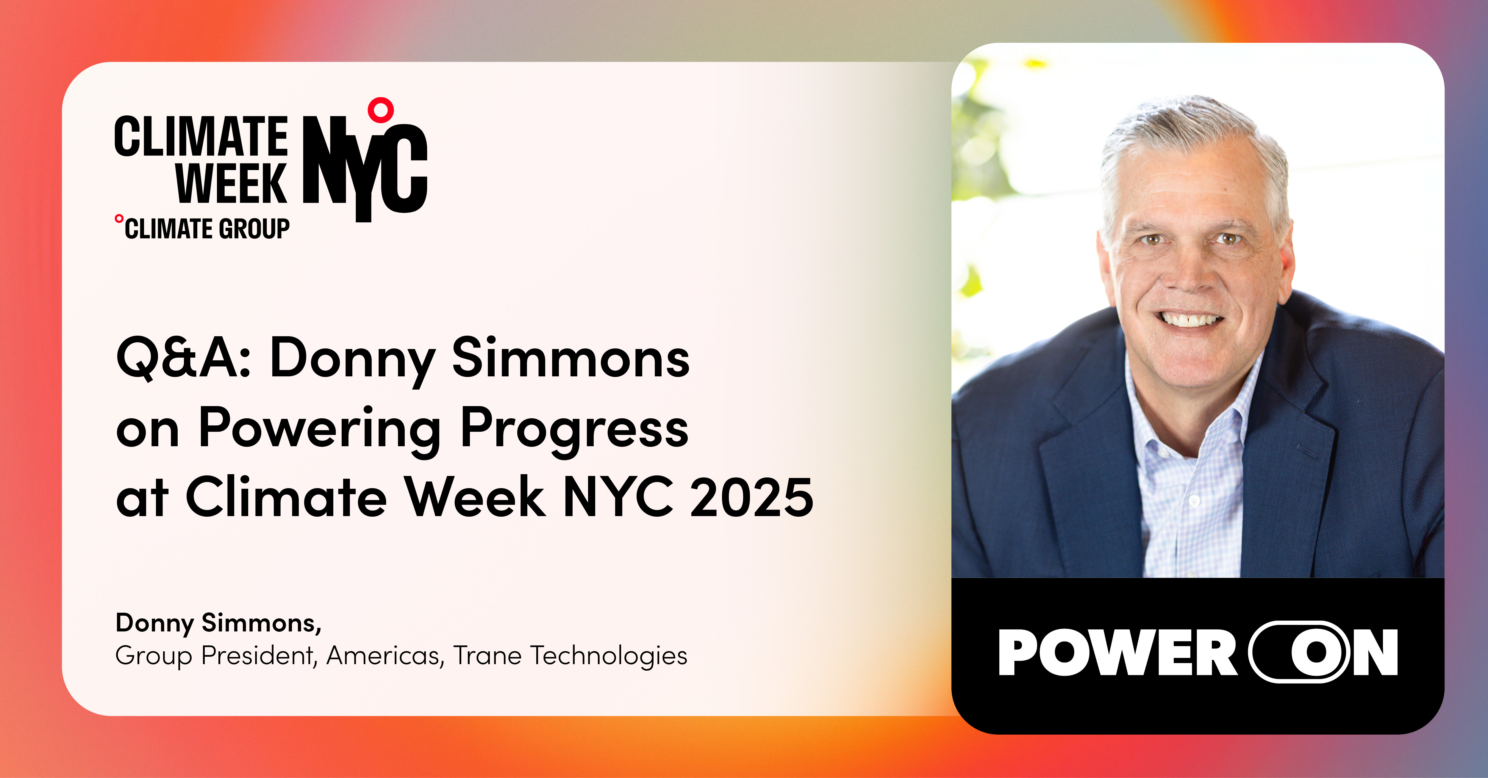 Q&A: Donny Simmons on Powering Progress at Climate Week NYC 2025
