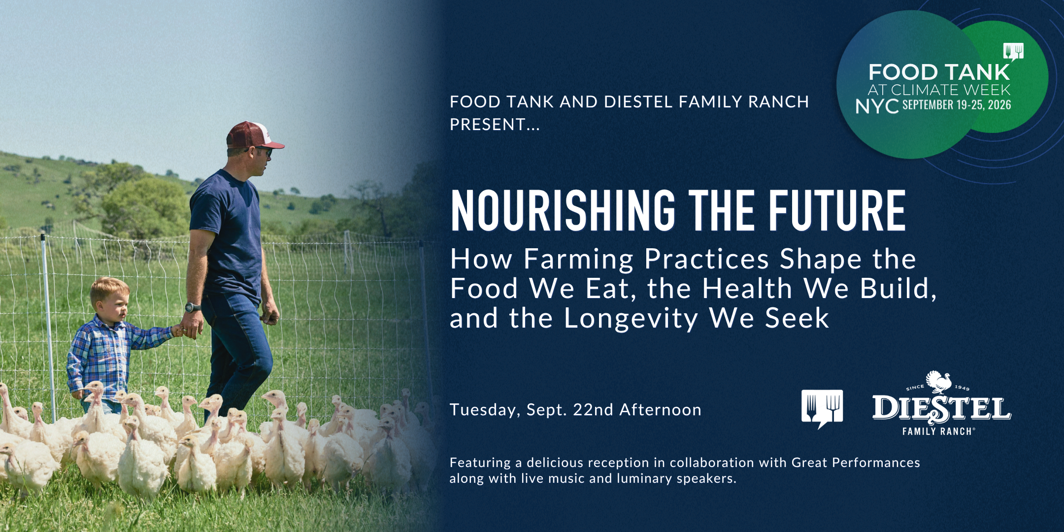Food Tank at Climate Week NYC: Nourishing the Future: How Farming Practices Shape the Food We Eat, the Health We Build, and the Longevity We Seek