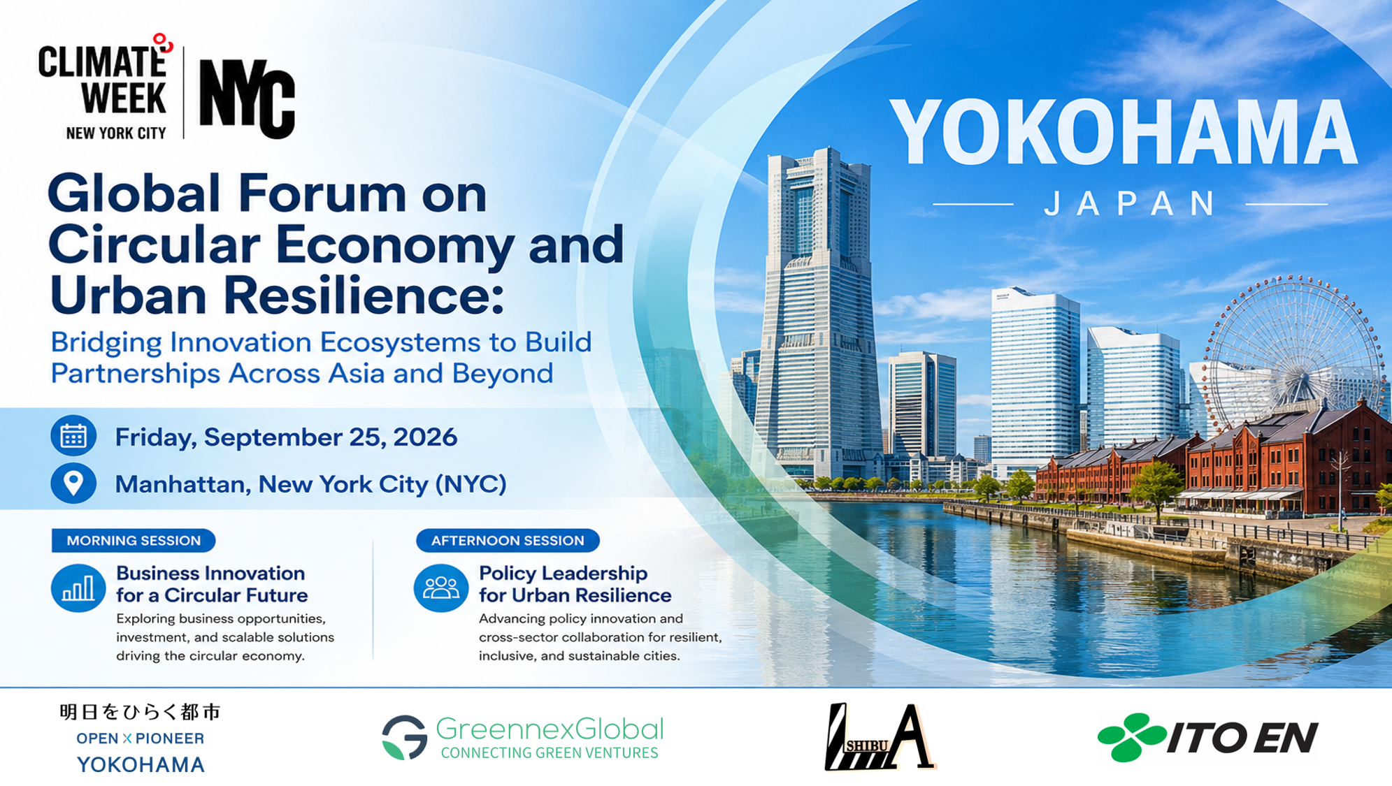 Global Forum on Circular Economy and Urban Resilience (Initiated by City of Yokohama)