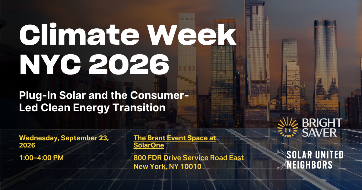Plug-In Solar and the Consumer-Led Clean Energy Transition