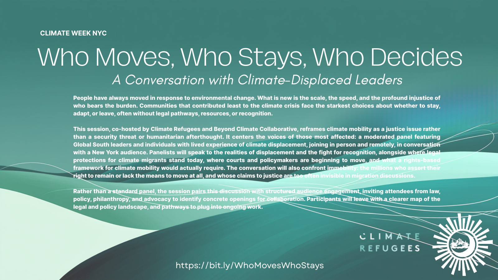 Who Moves, Who Stays, Who Decides: A Conversation with Climate-Displaced Leaders