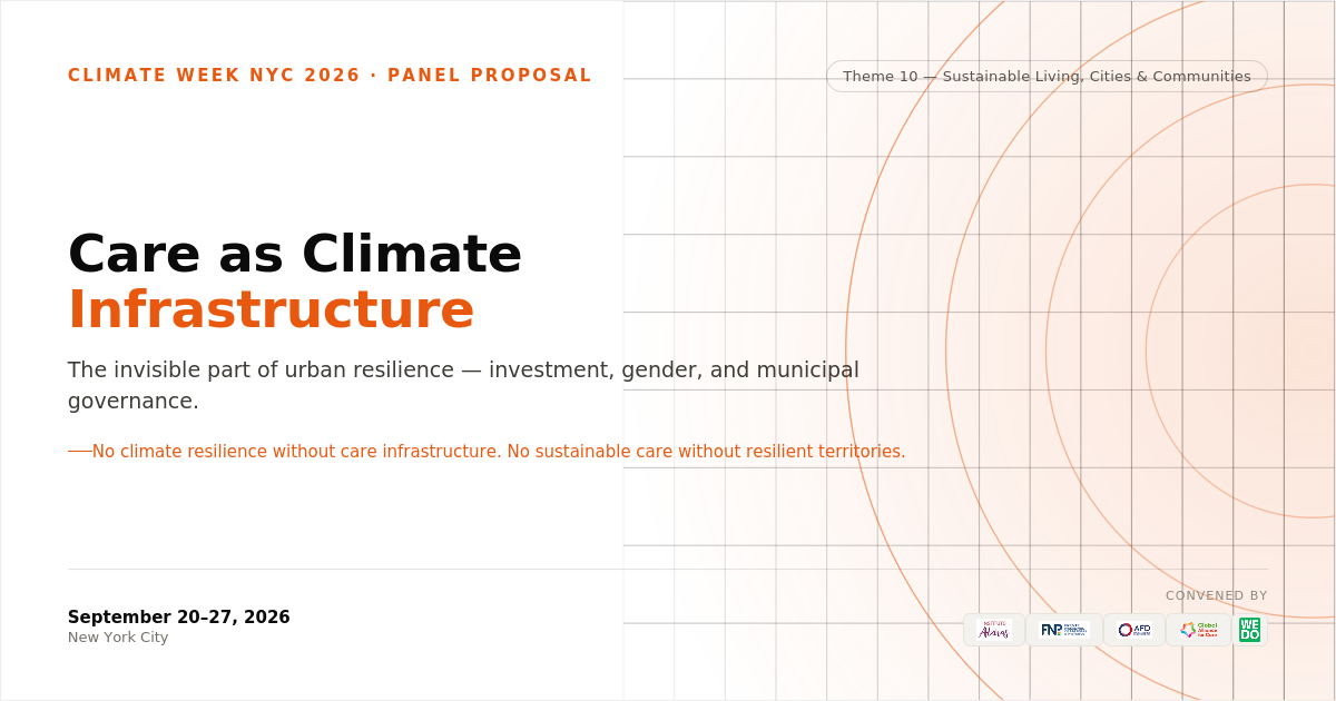 Care as Climate Infrastructure: The Invisible Part of Urban Resilience