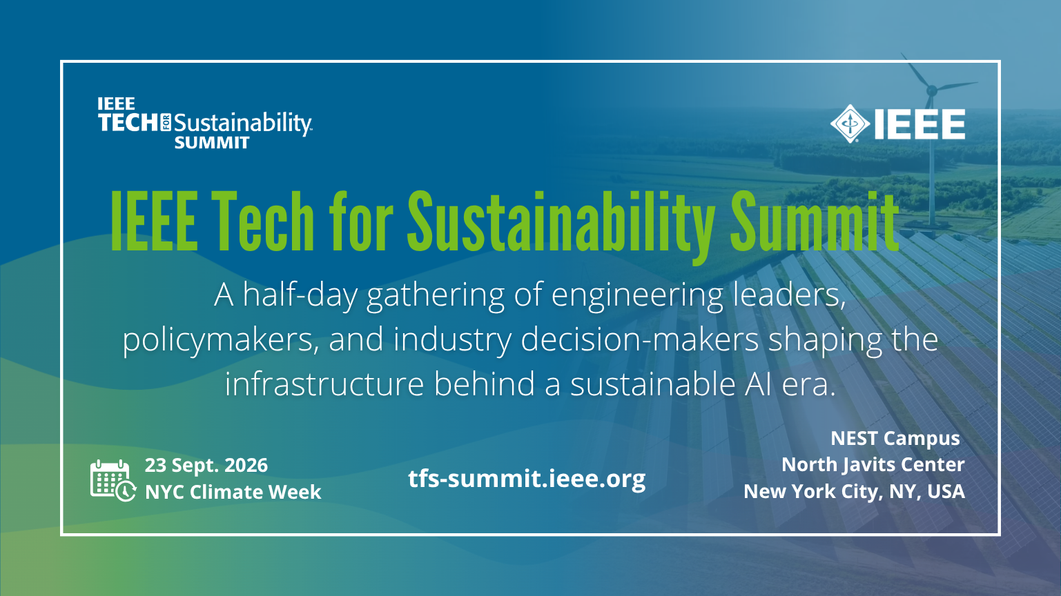 IEEE Tech for Sustainability Summit