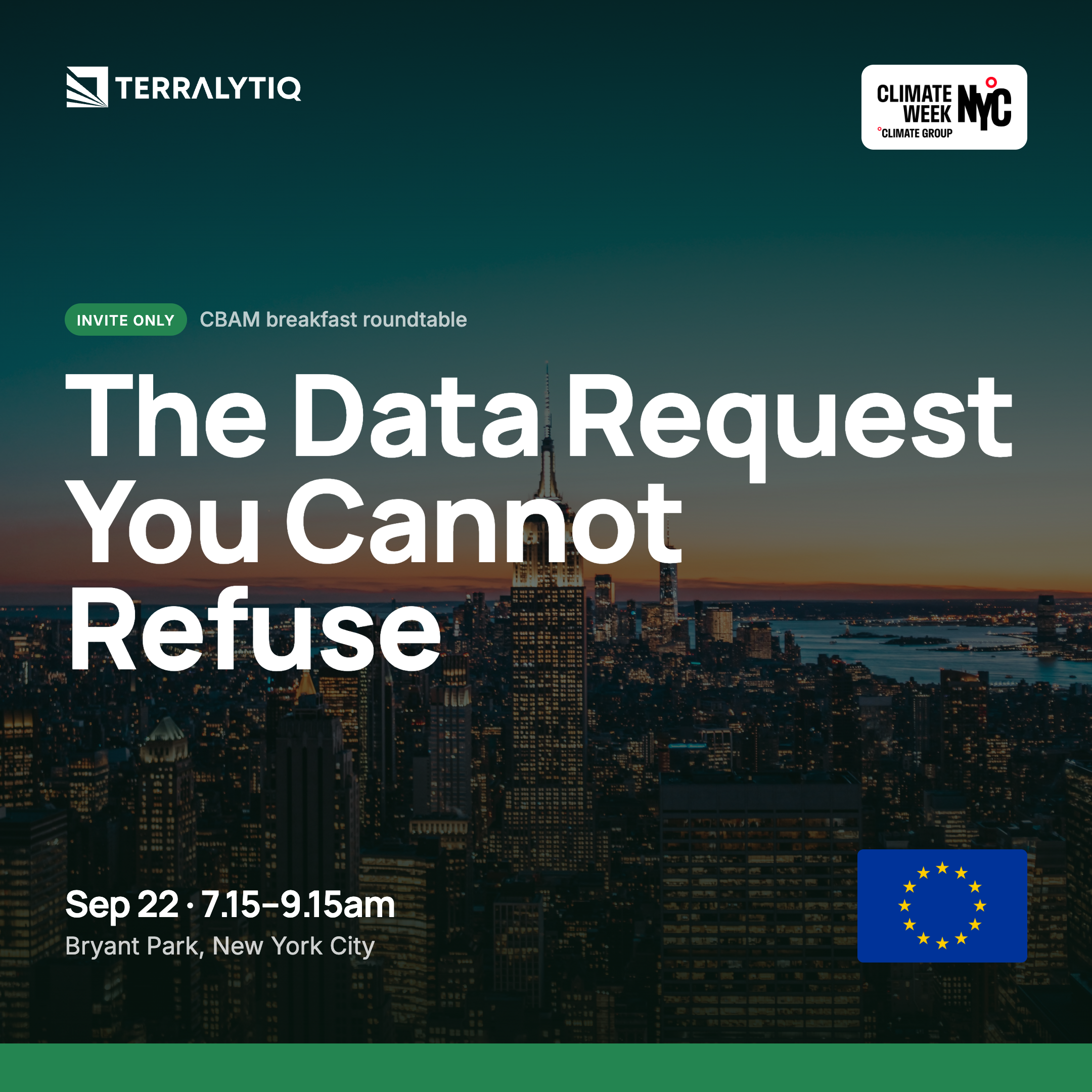 The Data Request you Cannot Refuse (CBAM Breakfast Roundtable)
