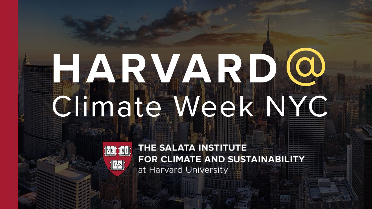 Harvard @ Climate Week NYC