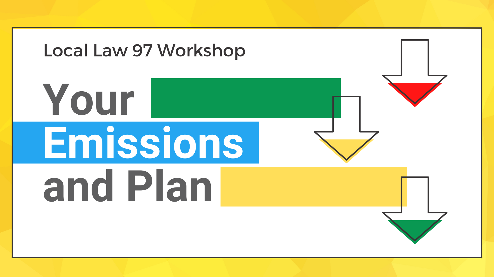 LL97 Workshop: Your Emissions and Plan