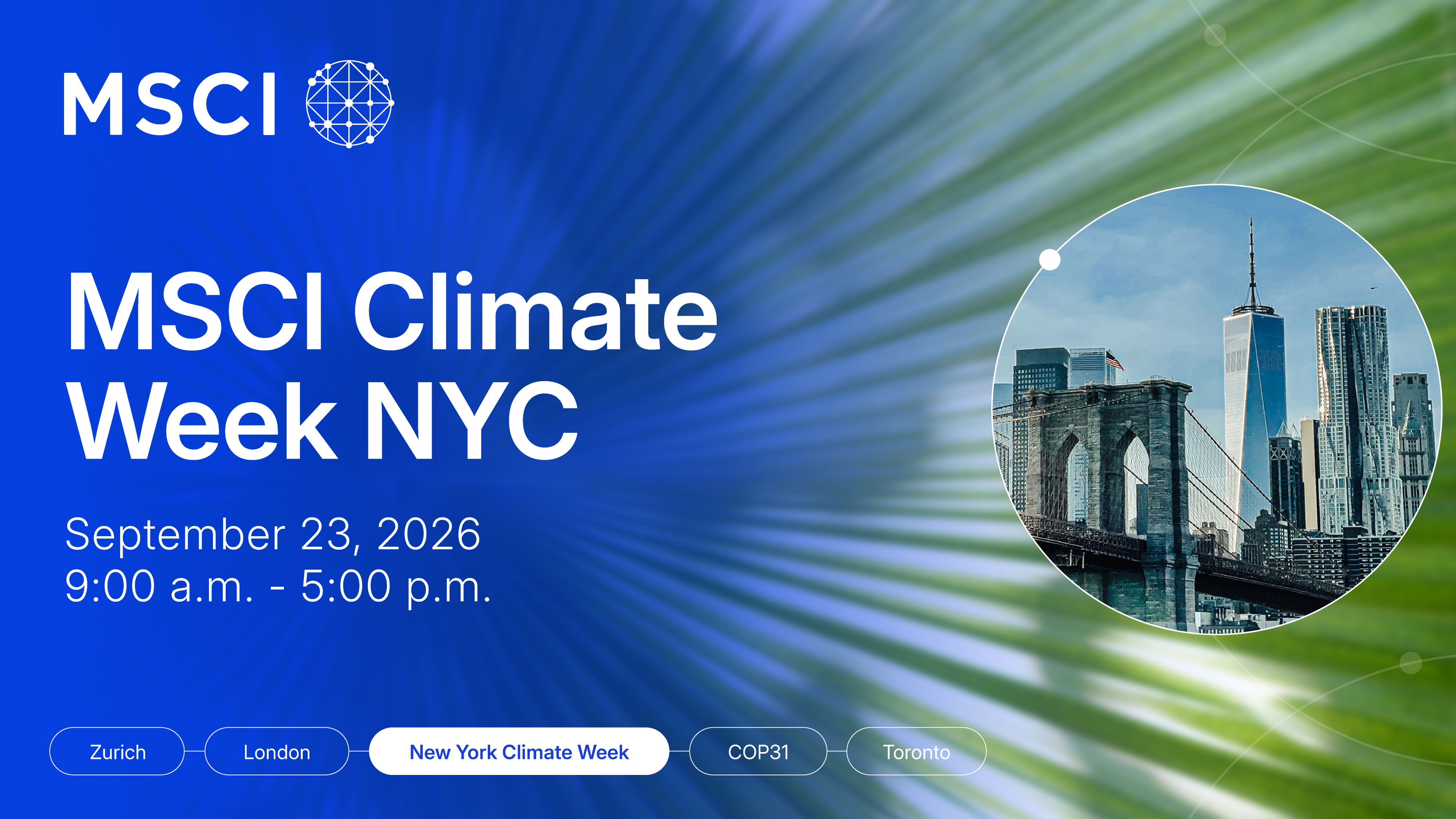 MSCI Climate Week NYC