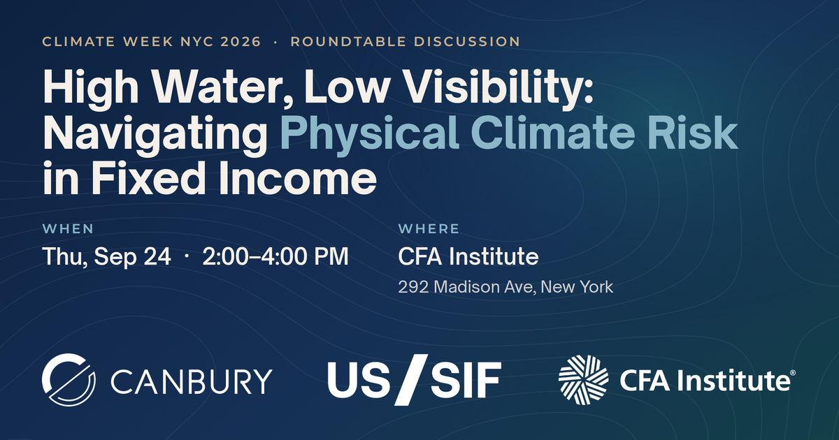 High Water, Low Visibility: Navigating Physical Climate Risk in Fixed Income