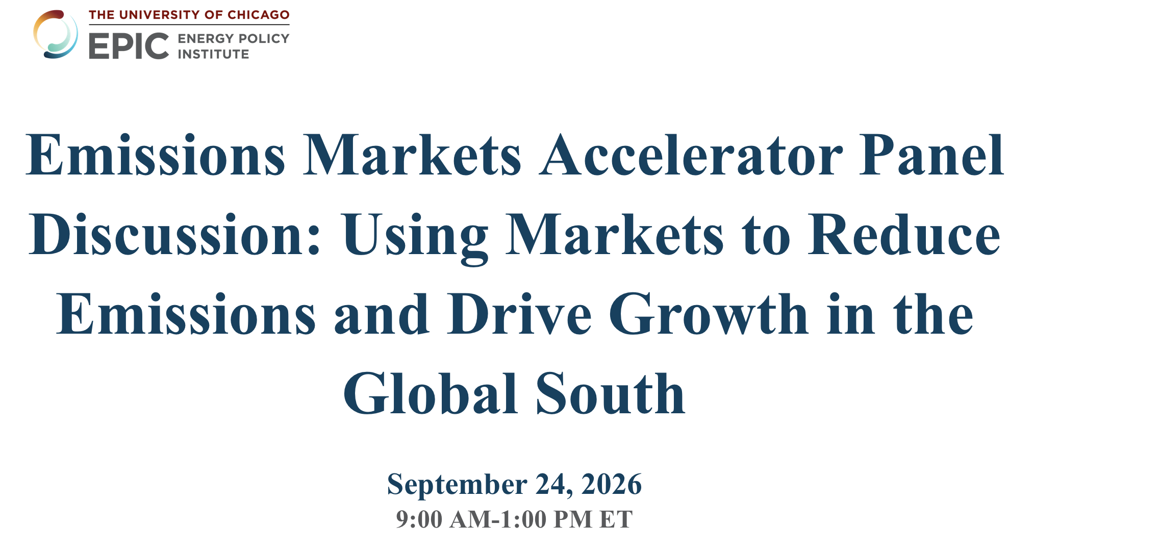 High-level panel discussion: Market-Based Environmental Regulation and the Future of Industrial Emissions Management