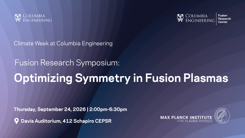 Fusion Research Symposium: Optimizing Symmetry in Fusion Plasmas