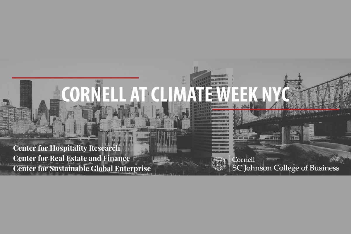 Cornell at Climate Week NYC: Sustainability in Travel, Tourism, and Hospitality